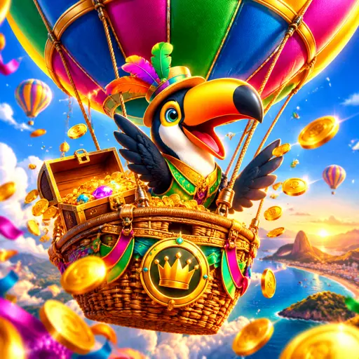 Balão do jogo Balloon inflando com multiplicador ao lado