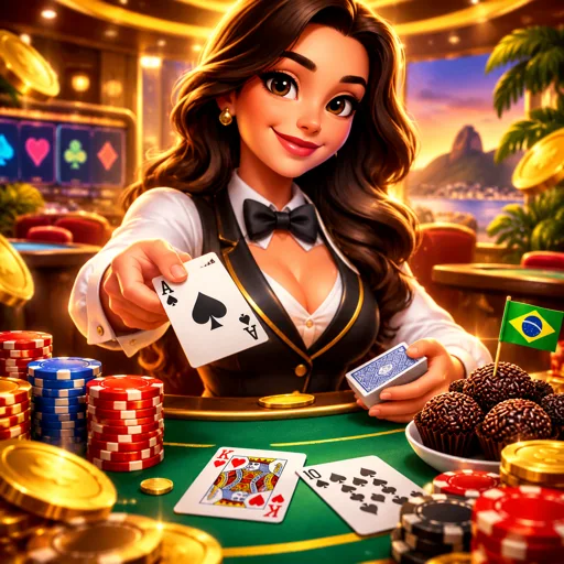Tabela impressa com decisões básicas de blackjack sobre a mesa